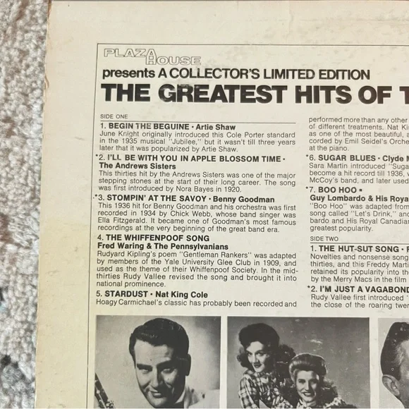 Greatest Hits of the 30’s Vinyl Record - Picture 4 of 10
